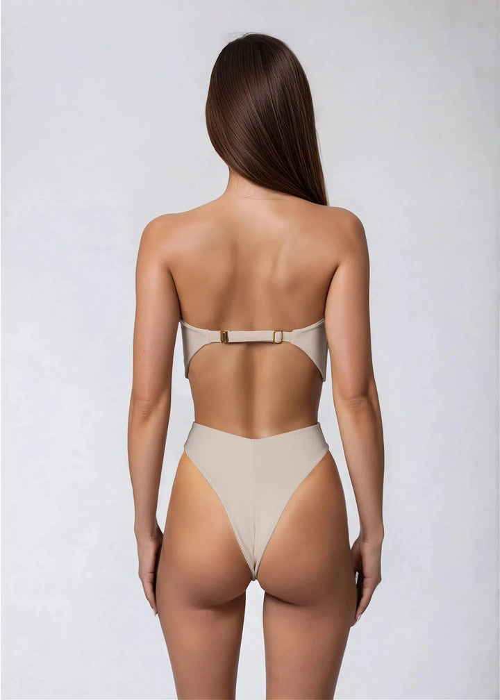 Kayla Top - Duna Sand Top Naked Swimwear