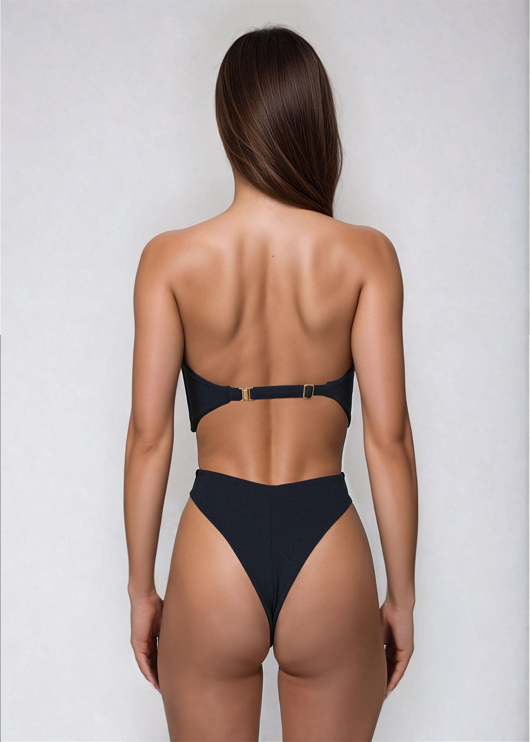 Kayla Top - Black Sand Top Naked Swimwear