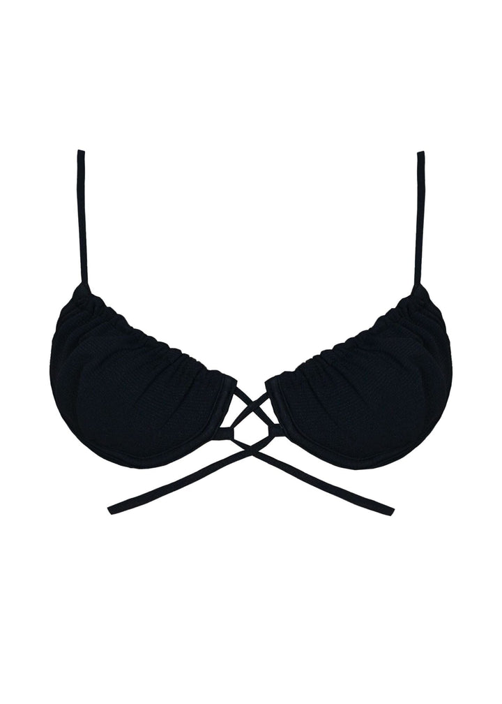 Lila Top - Black Sand Top Naked Swimwear