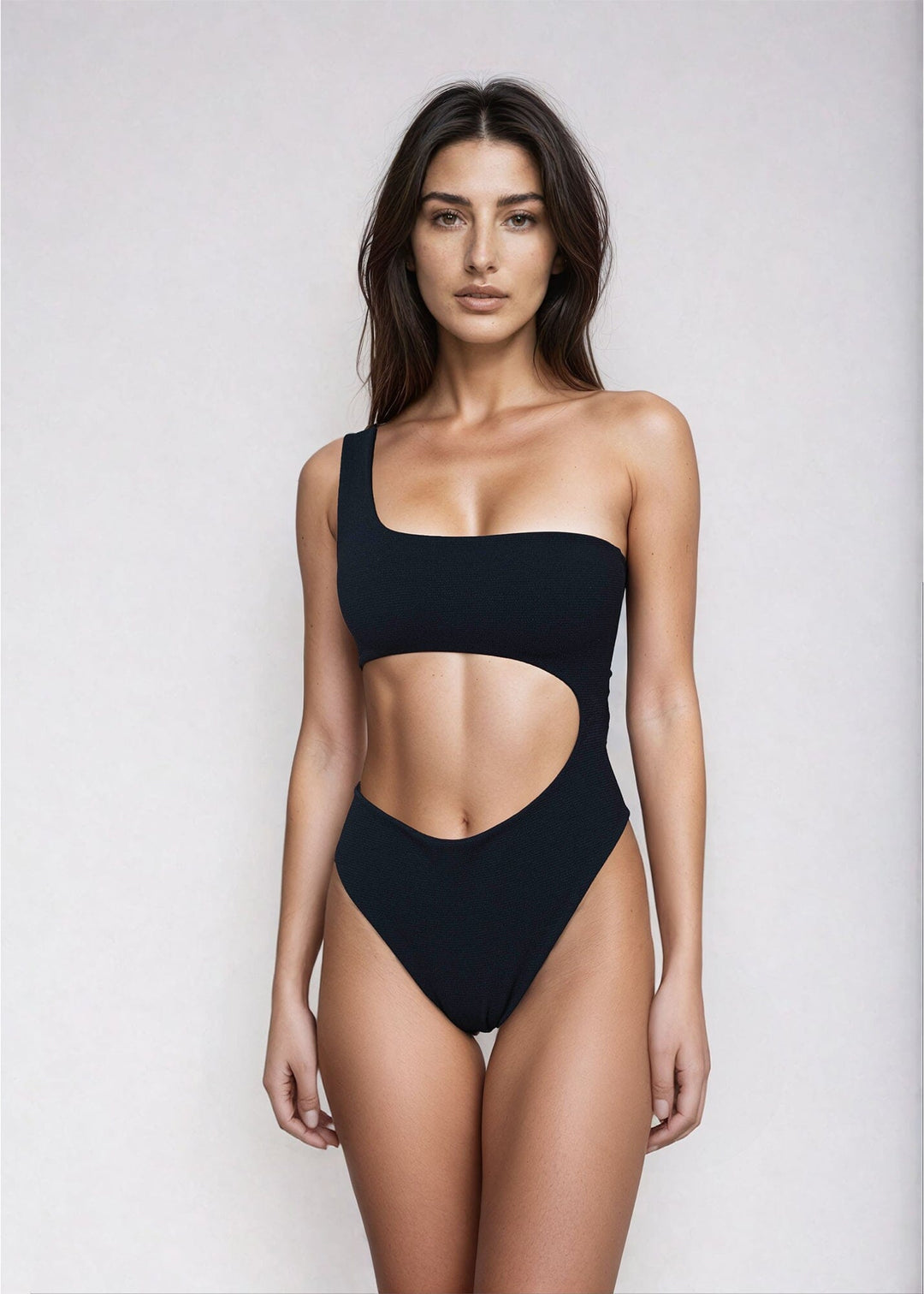 Cora One Piece - Black Sand One Piece Naked Swimwear