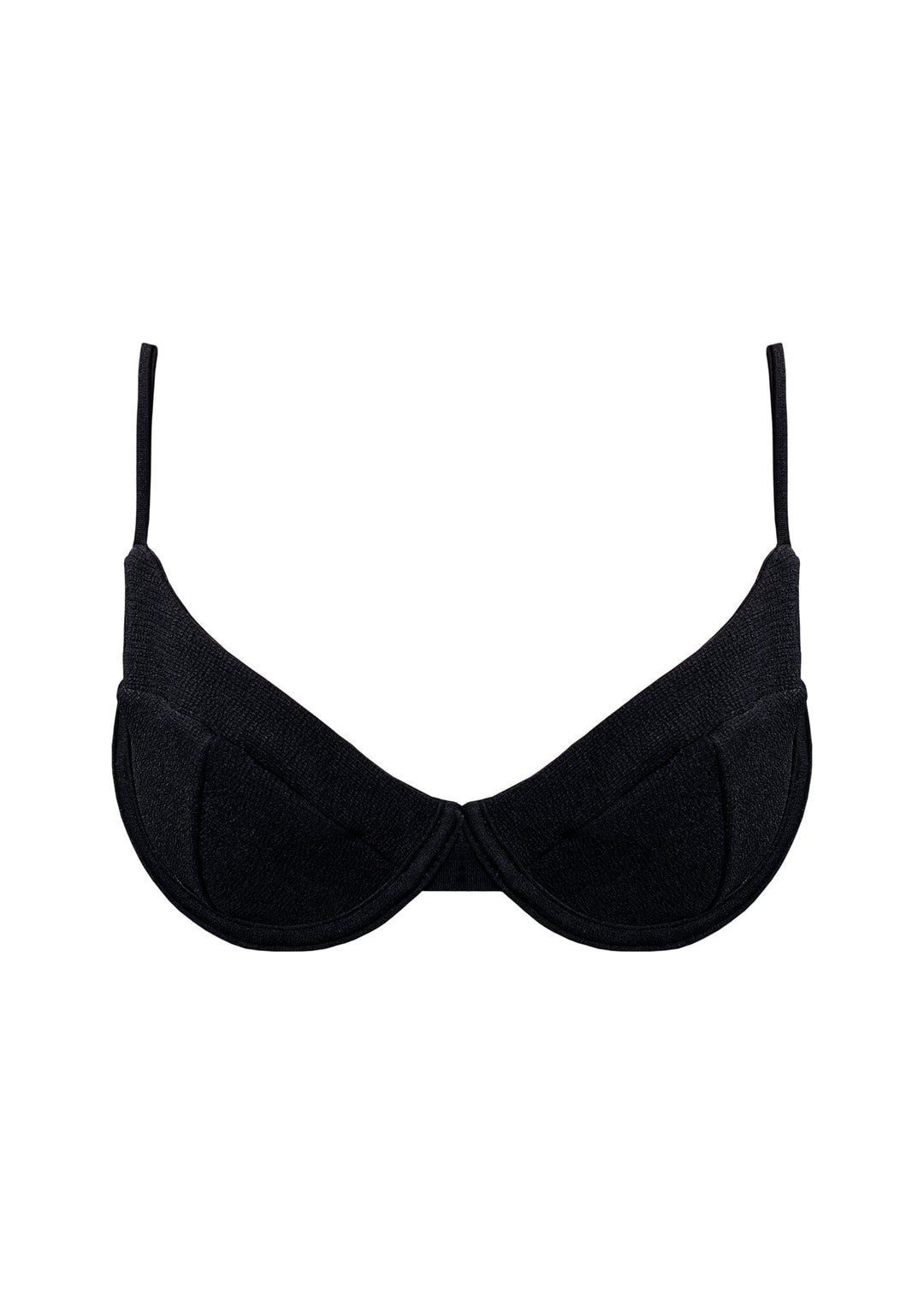 Bardot Top - Black Sand Top Naked Swimwear XS
