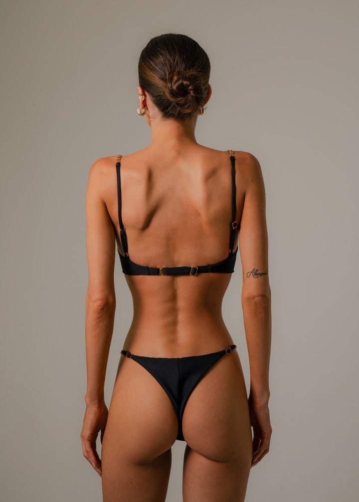 Thais Bottom - Black Rib Bottom Thais Bottom