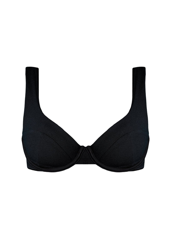 Brigitte Top - Black Sand Top Naked Swimwear XS