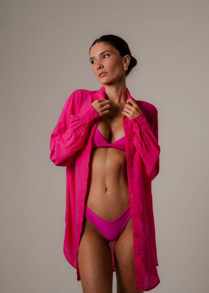 Zaya Shirt - Pink Beachwear Chemise