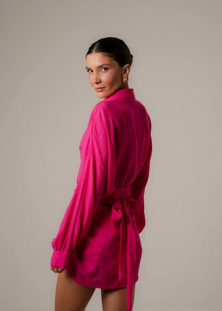 Zaya Shirt - Pink Beachwear Chemise
