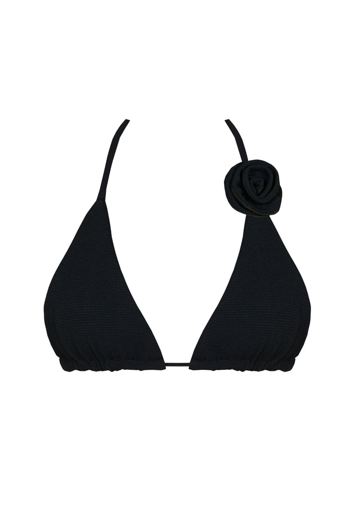 NINA FLOWER TOP - BLACK SAND Nina Flower top XS