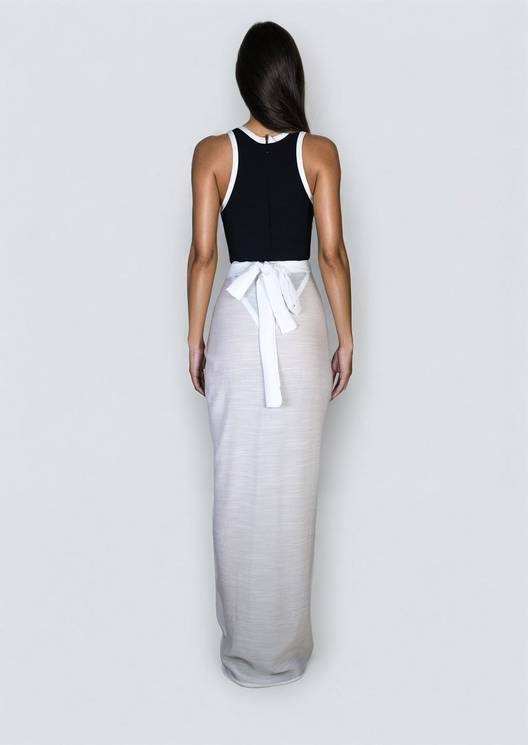 Long Sarong - White Beachwear Naked Swimwear