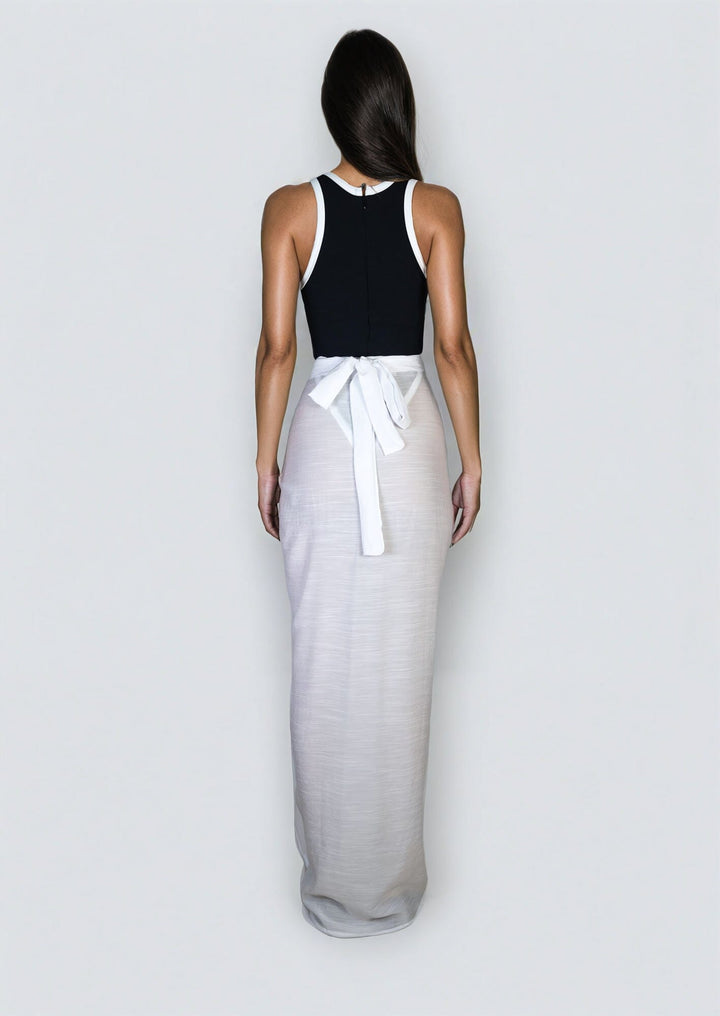 Long Sarong - White Beachwear Naked Swimwear