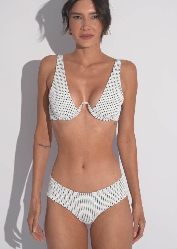 Kelly Bottom - White Vichy