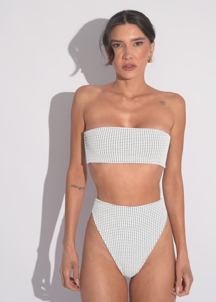 Loren Bottom - White Vichy