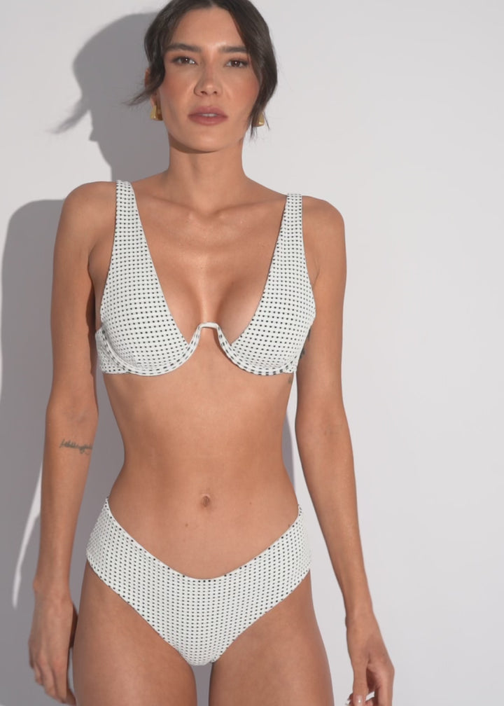 Kelly Bottom - White Vichy