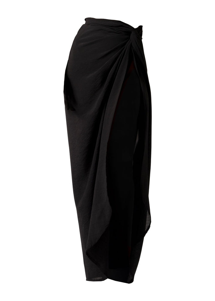 Long Sarong - Black Beachwear Naked Swimwear One Size