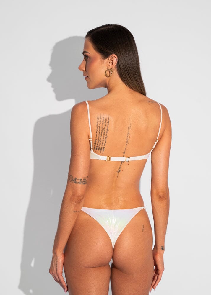 Alana Bottom - Iridescent Metallic Bottom Naked Swimwear