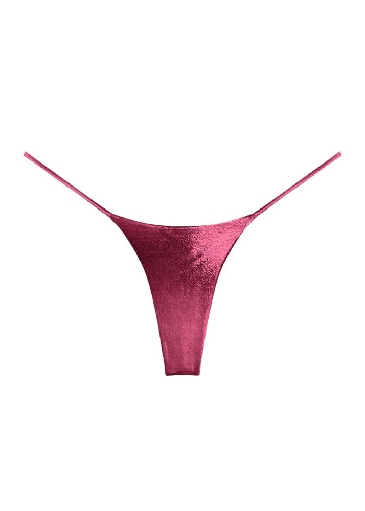 Alana Bottom - Pink Metallic Bottom Naked Swimwear
