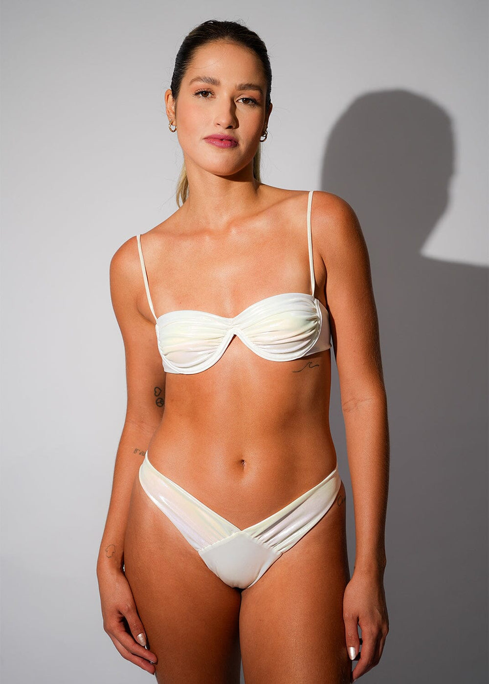 Amber Bottom - Iridescent Metallic Bottom Naked Swimwear