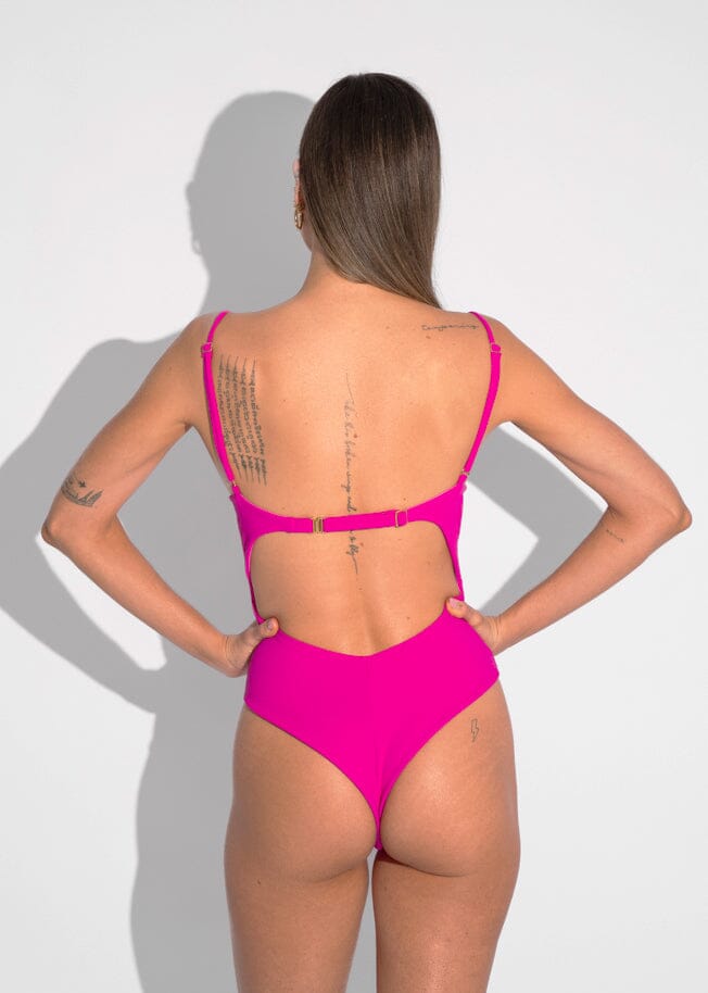 Bardot One Piece - Pink Sand One Piece Naked Swimwear