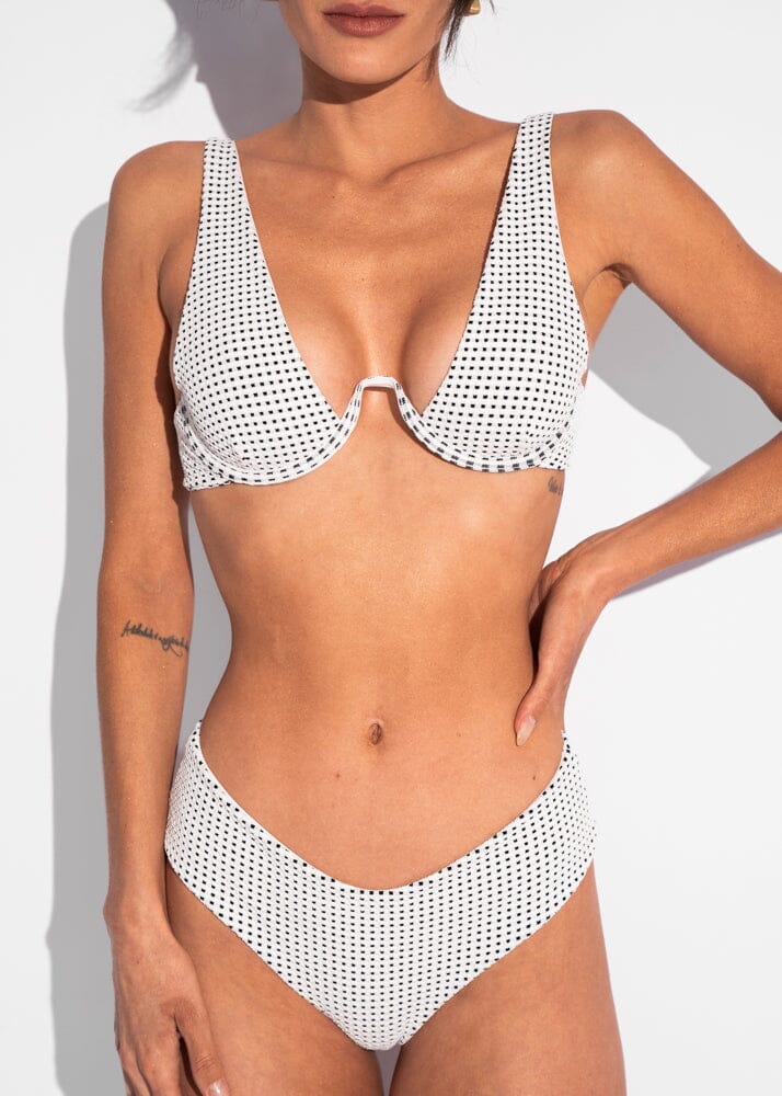 Calcinha Kelly - Vichy White Naked Swimwear