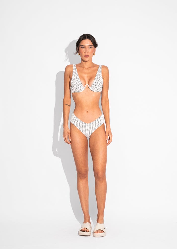 Calcinha Kelly - Vichy White Naked Swimwear