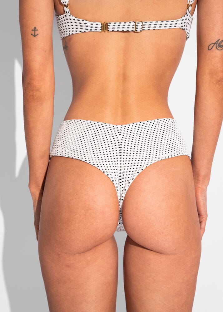 Calcinha Kelly - Vichy White Naked Swimwear PP Cheeky