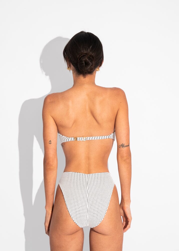 Calcinha Loren - Vichy White Naked Swimwear PP Internacional