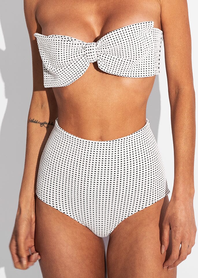 Chelsea Bottom - White Vichy Bottom Naked Swimwear