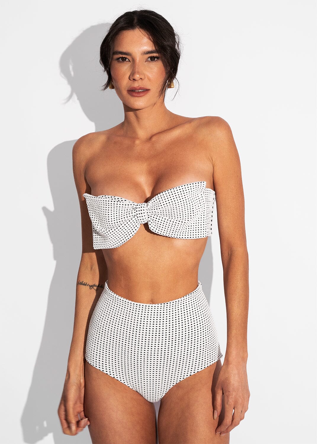 Chelsea Bottom - White Vichy Bottom Naked Swimwear