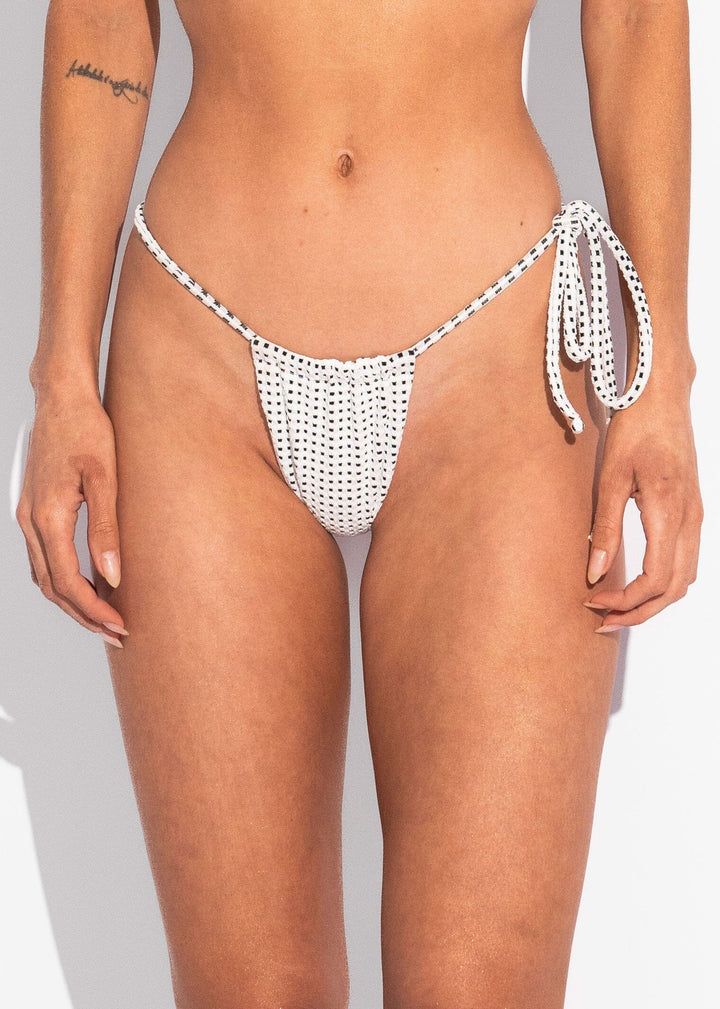 Lilly Bottom - White Vichy Naked Swimwear XS