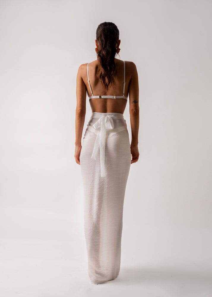 Long Sarong - Off White Beachwear Naked Swimwear