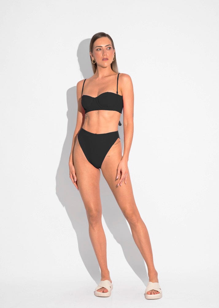 Loren Top - Black Sand Top Naked Swimwear