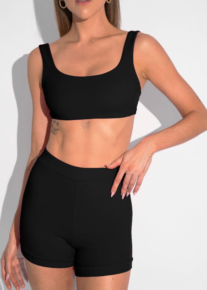 Maggie Top - Black Sand Top Naked Swimwear