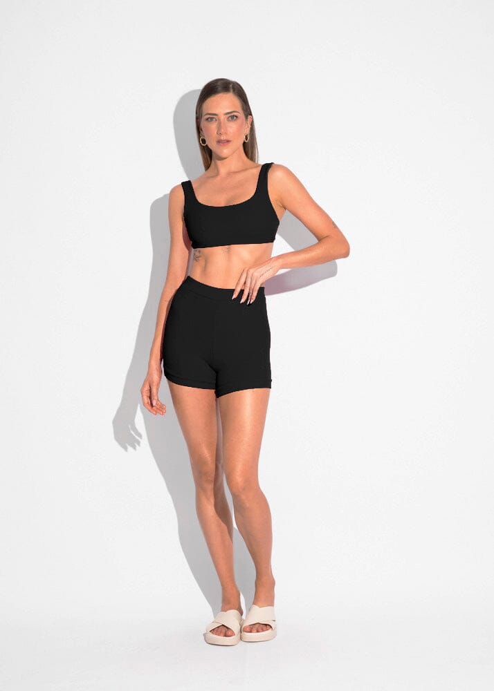 Maggie Top - Black Sand Top Naked Swimwear