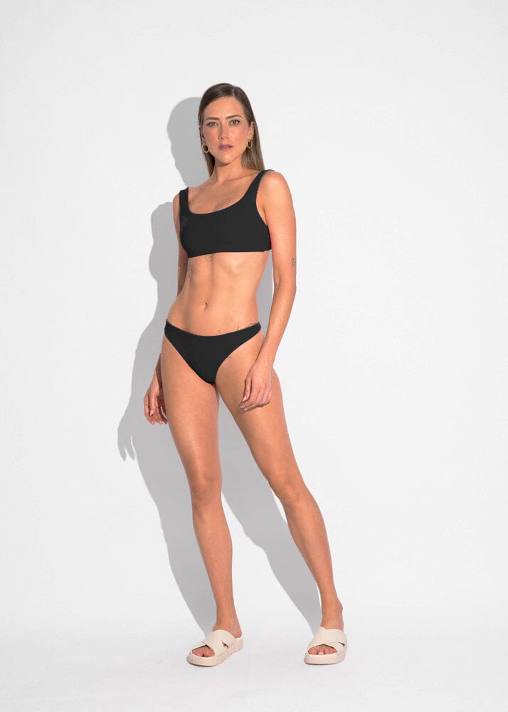 Maggie Top - Black Sand Top Naked Swimwear