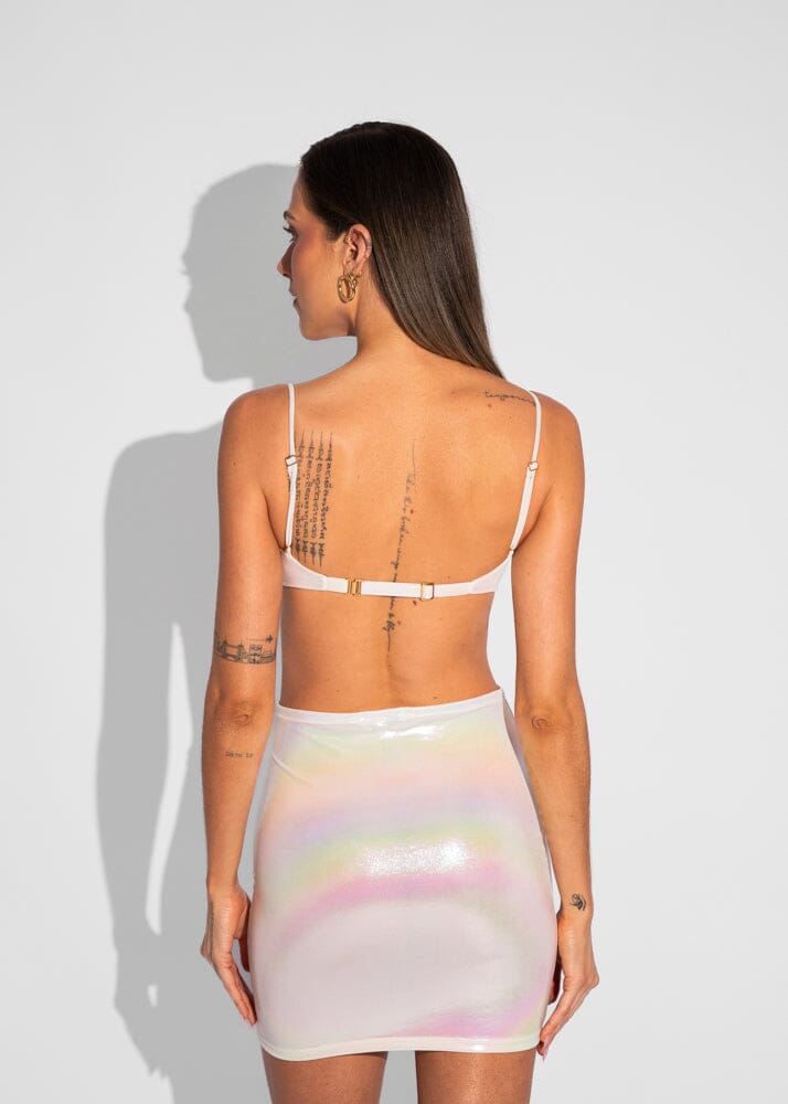 Megan Top - Iridescent Metallic Top Naked Swimwear