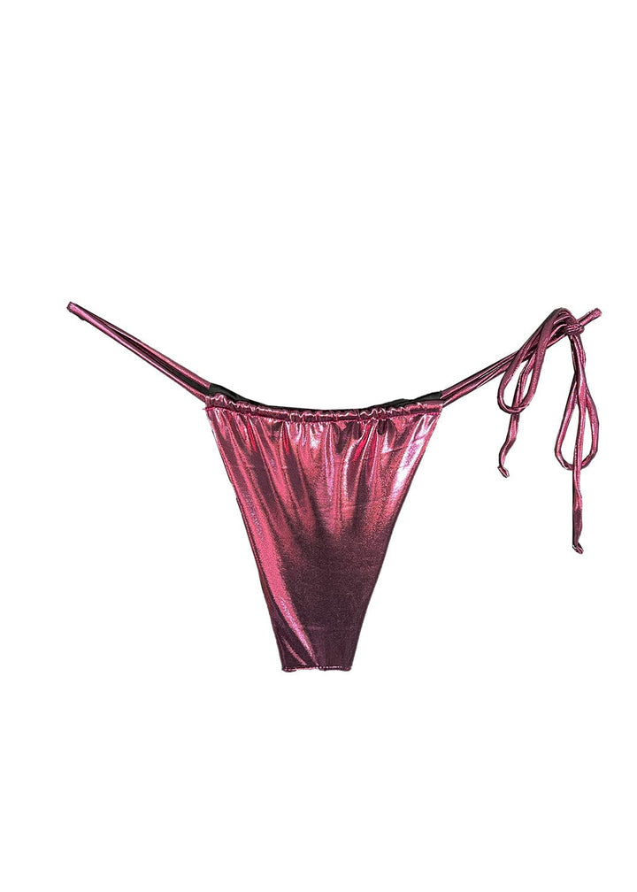 Mia Bottom - Pink Metallic Bottom Naked Swimwear