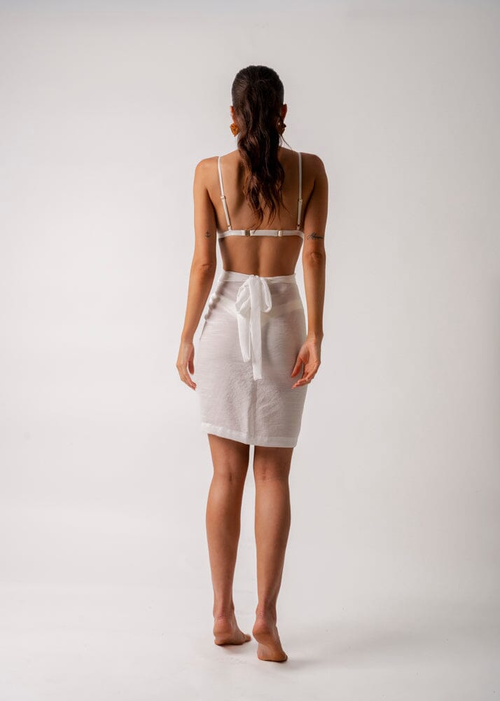 Short Sarong - Off White Beachwear Naked Swimwear
