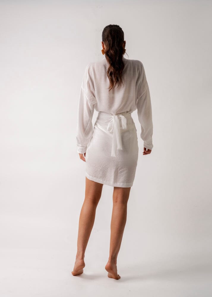 Short Sarong - Off White Beachwear Naked Swimwear