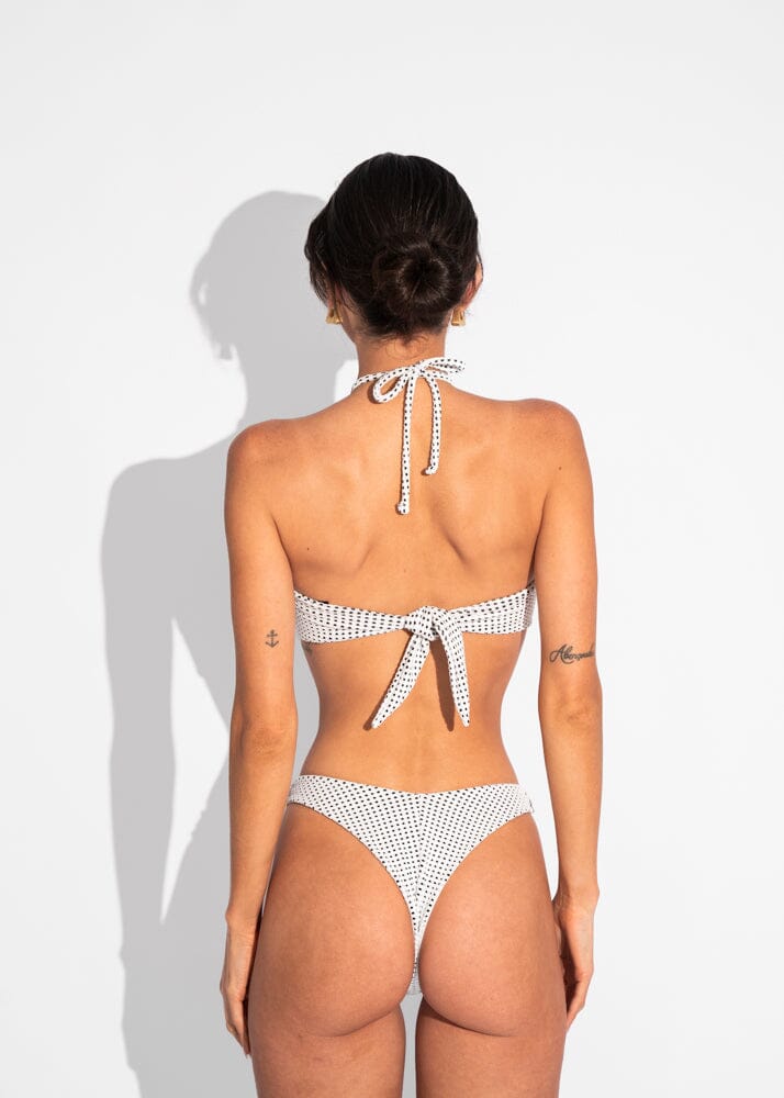 Top Suri - Vichy White Naked Swimwear