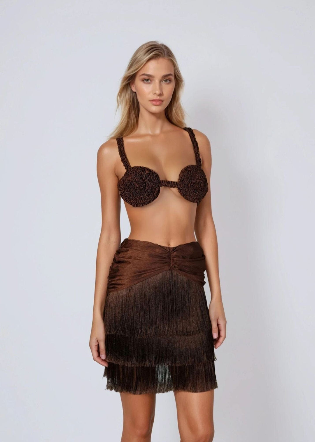 AURORA SKIRT - CLAY Naked Swimwear 