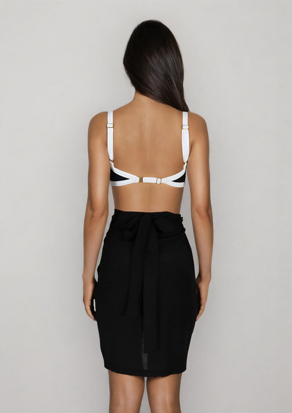 SHORT SARONG - BLACK Naked Swimwear 