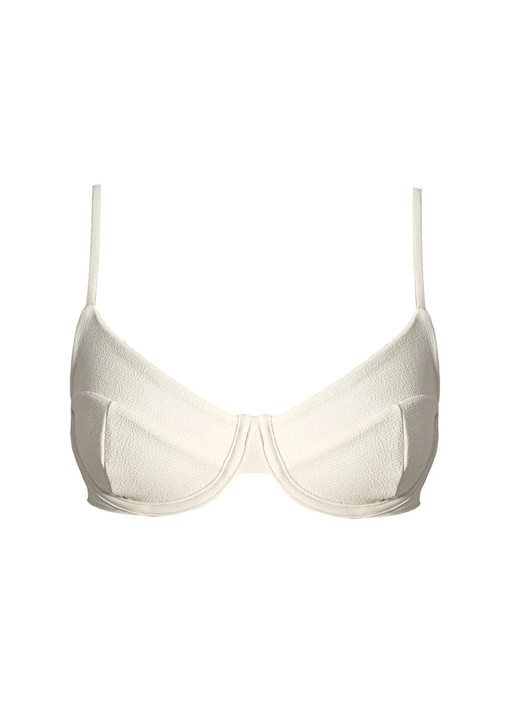 Bardot Top - Duna Sand Top Naked Swimwear 