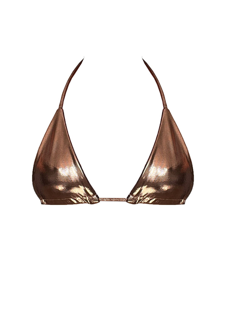 Mia Top - Bronze Metallic Top Naked Swimwear 
