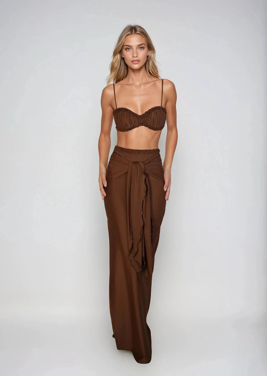 THALIA SKIRT - CLAY Naked Swimwear 