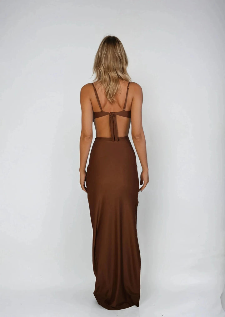 THALIA SKIRT - CLAY Naked Swimwear 