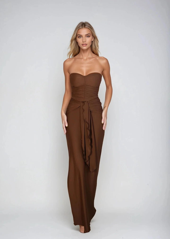 THALIA SKIRT - CLAY Naked Swimwear 