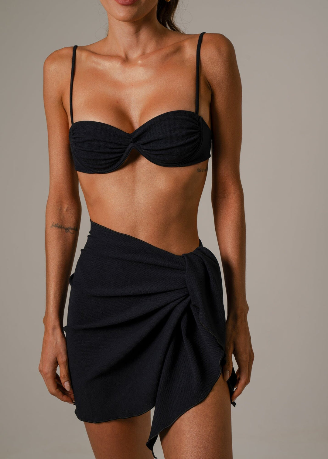 Ariel Top - Black Sand Top Naked Swimwear 