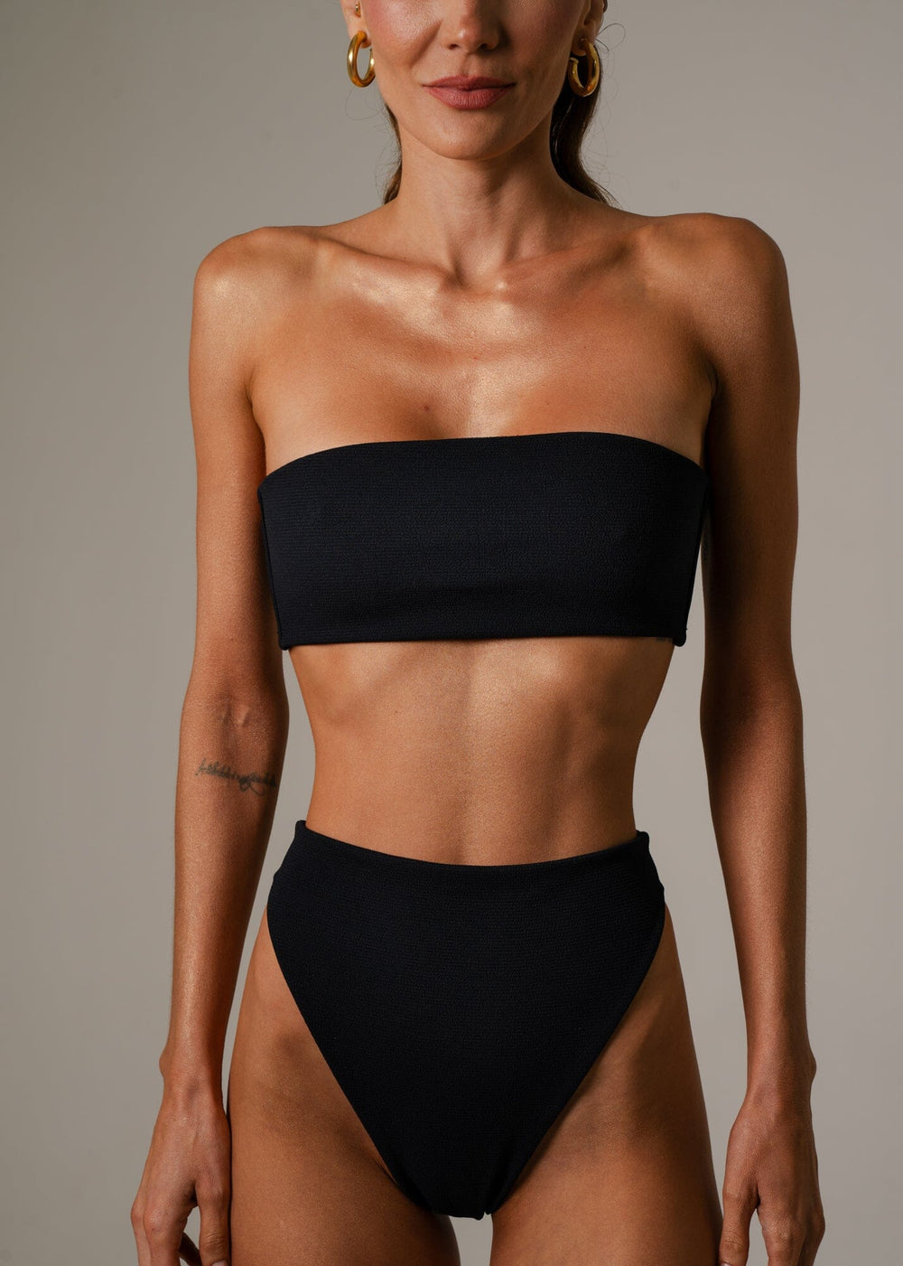 Kayla Top - Black Sand Top Naked Swimwear 