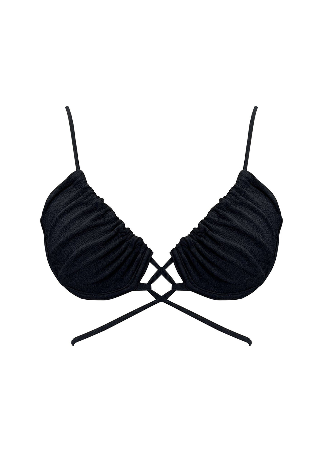 Lila Top - Black Sand Top Naked Swimwear XS 