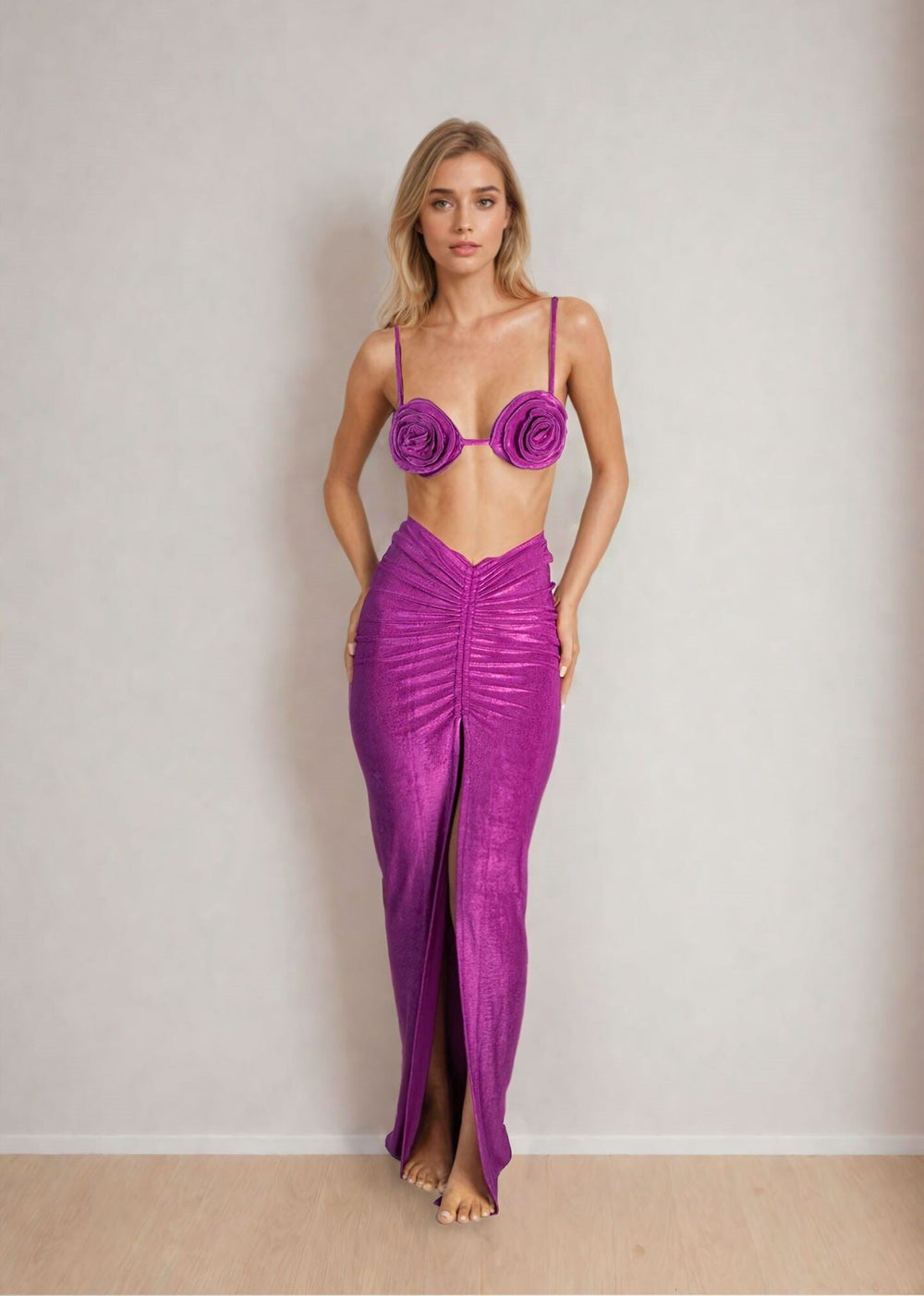 Iris Long Skirt - Magic Purple Terry Iris long skirt 