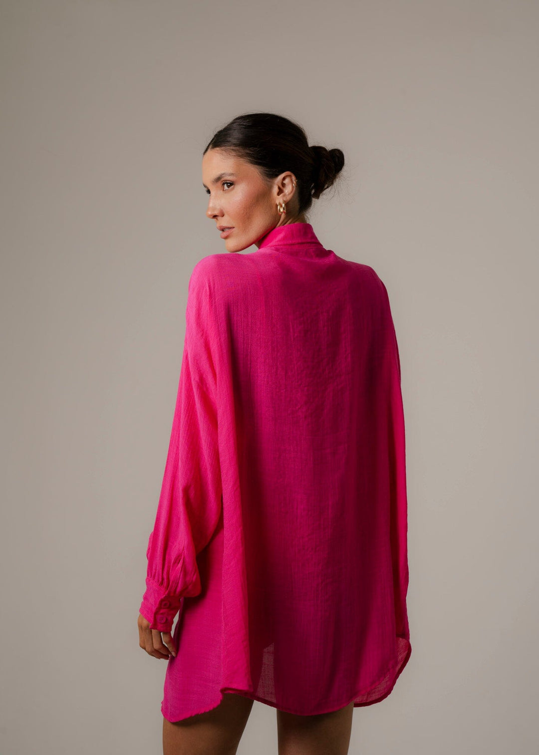 Zaya Shirt - Pink Beachwear Chemise 
