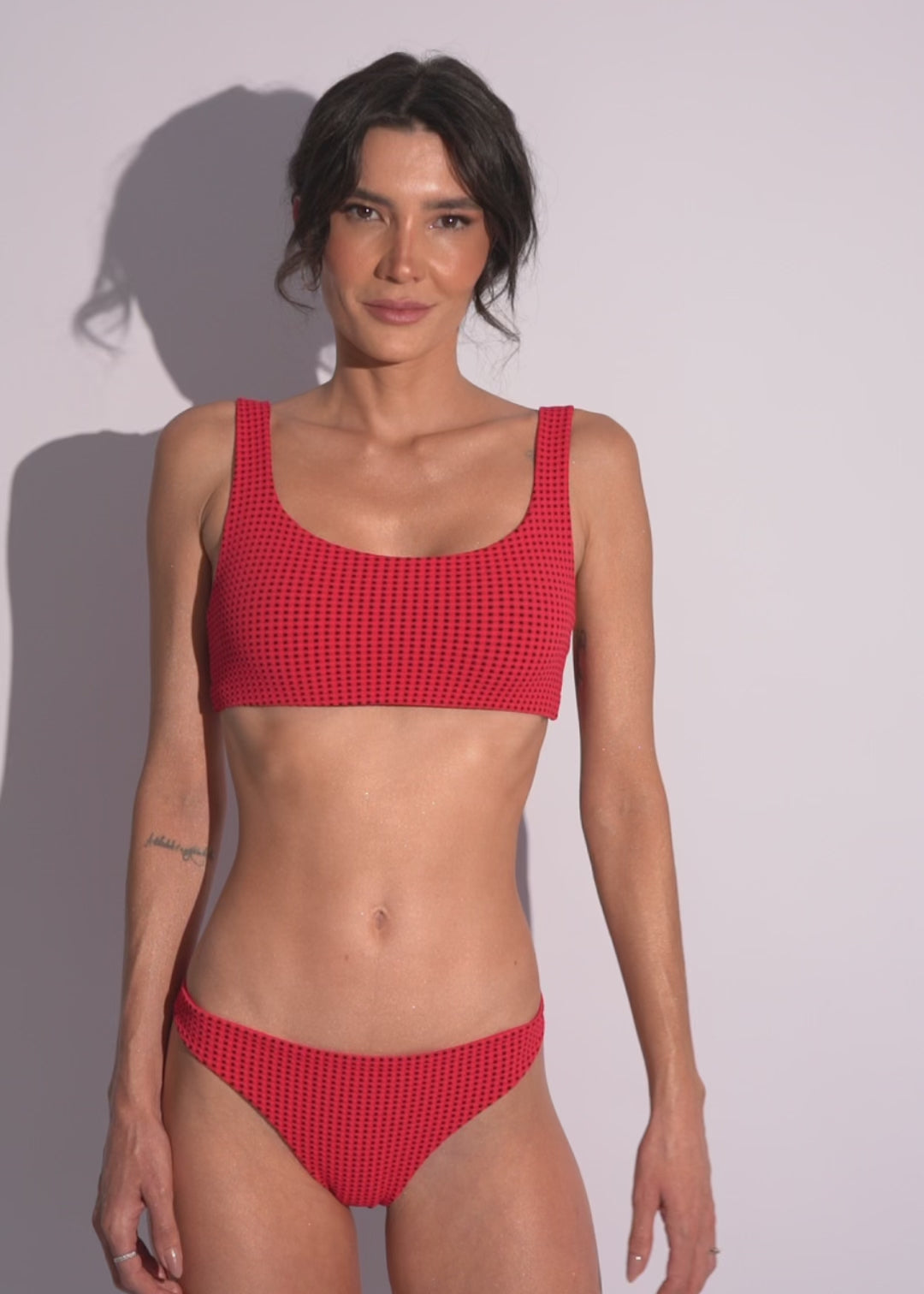 Maggie Top - Red Vichy